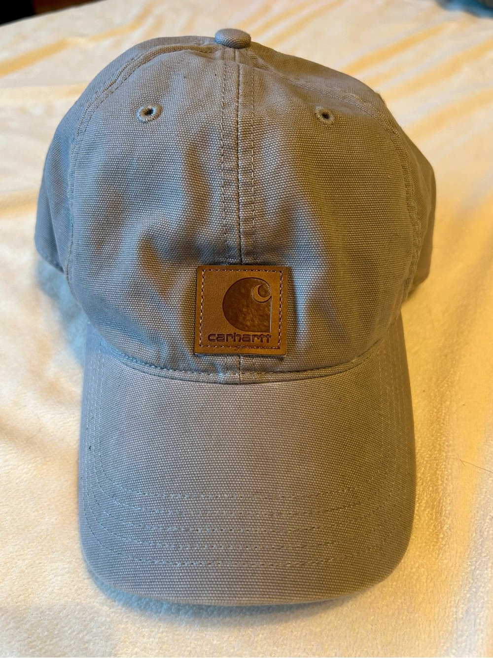 Carhartt Taupe Canvas Logo Baseball Cap